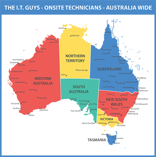 Onsite Business IT Services Australia, New South Wales, Victoria, Queensland, Western Australia, South Australia, Tasmania, Australian Capital Territory, Northern Territory, Sydney, NSW, Melbourne, VIC, Brisbane, QLD, Perth, WA, Adelaide, SA, Gold Coast, QLD, Canberra, ACT, Hobart, TAS, Onsite IT Services
